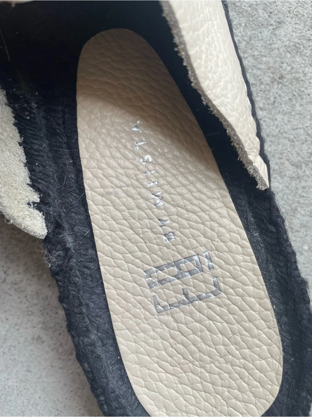E8 By Miista Melina Grained Leather Cream Espadrille Sandals 7.5 EU 38 Classic